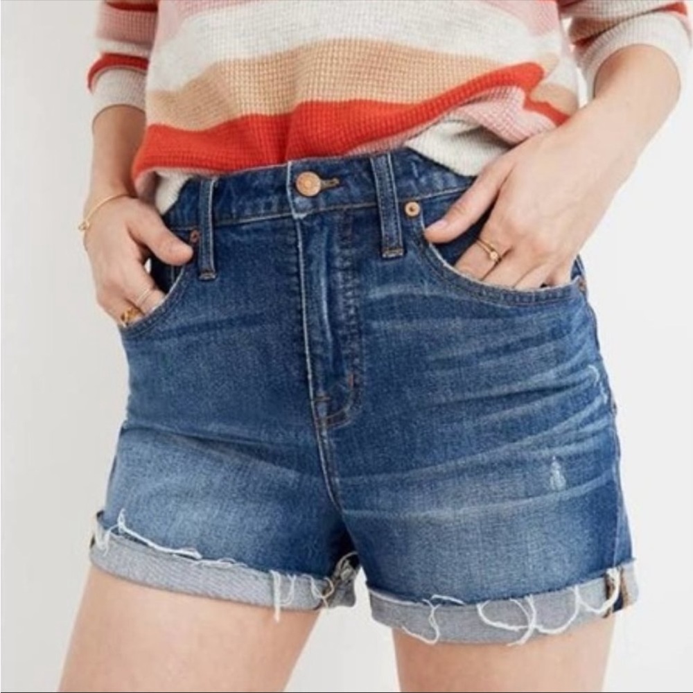 Madewell Jeans The Boy Shorts E8926 Womens Size 27 Medium Wash Blue Denim Short